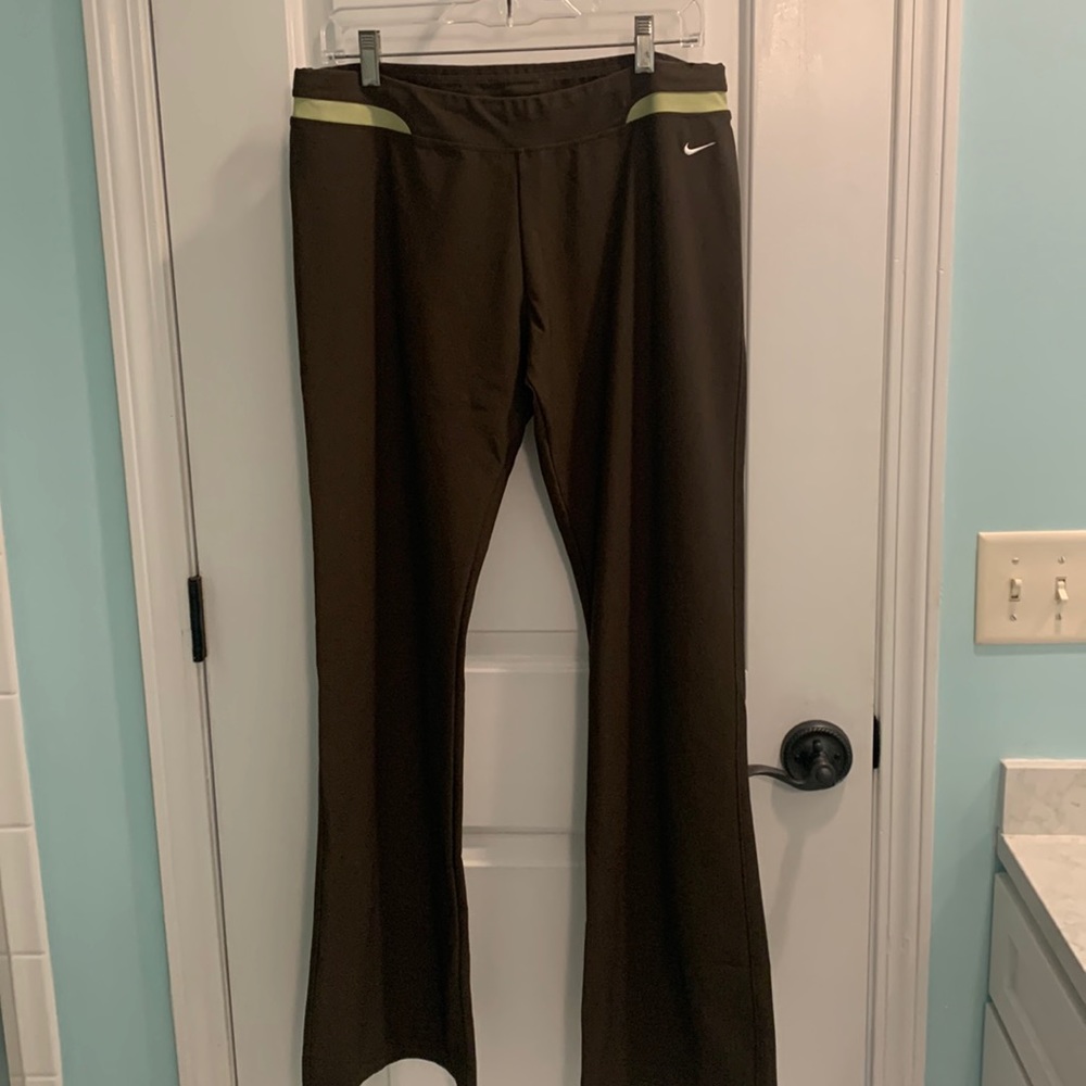 Nike Brown Pants with Green Accents. More of an olive color.